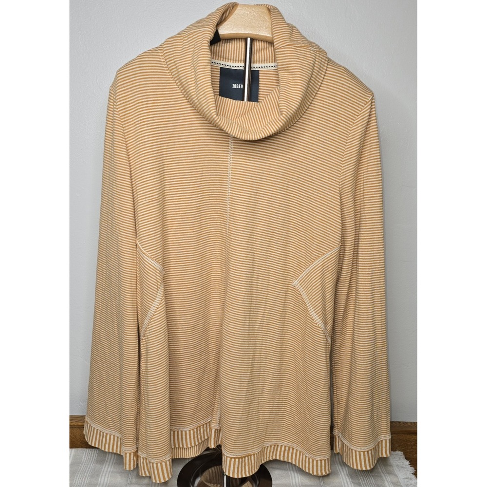 ANTHROPOLOGIE MAEVE Women's Large Tai Cowl Neck Mustard Yellow Sweater -1338 - Picture 2 of 7